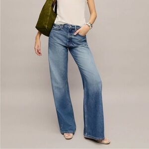 Reformation Cary Lived-in Wide Leg Jeans